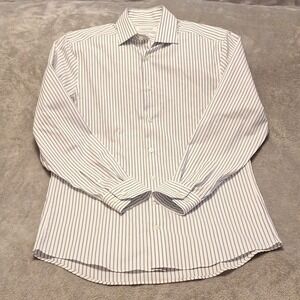 Collection by Michael Strahan Men's Striped Dress Shirt‎ 15 32/33 Cotton Stretch